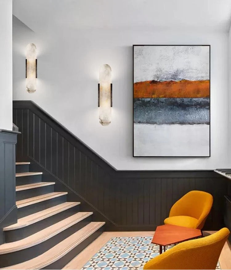 Serica - Elegant Alabaster Indoor Wall Llight, 2 Size LUMINORLIGHTING