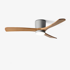 Ardea - Simple Design Wooden Ceiling Fan with LED Light, 4 Sizes, DC Motor