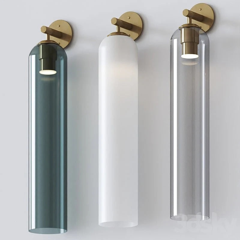 Vetra - Contemporary Cylinder Glass Wall Light LUMINORLIGHTING