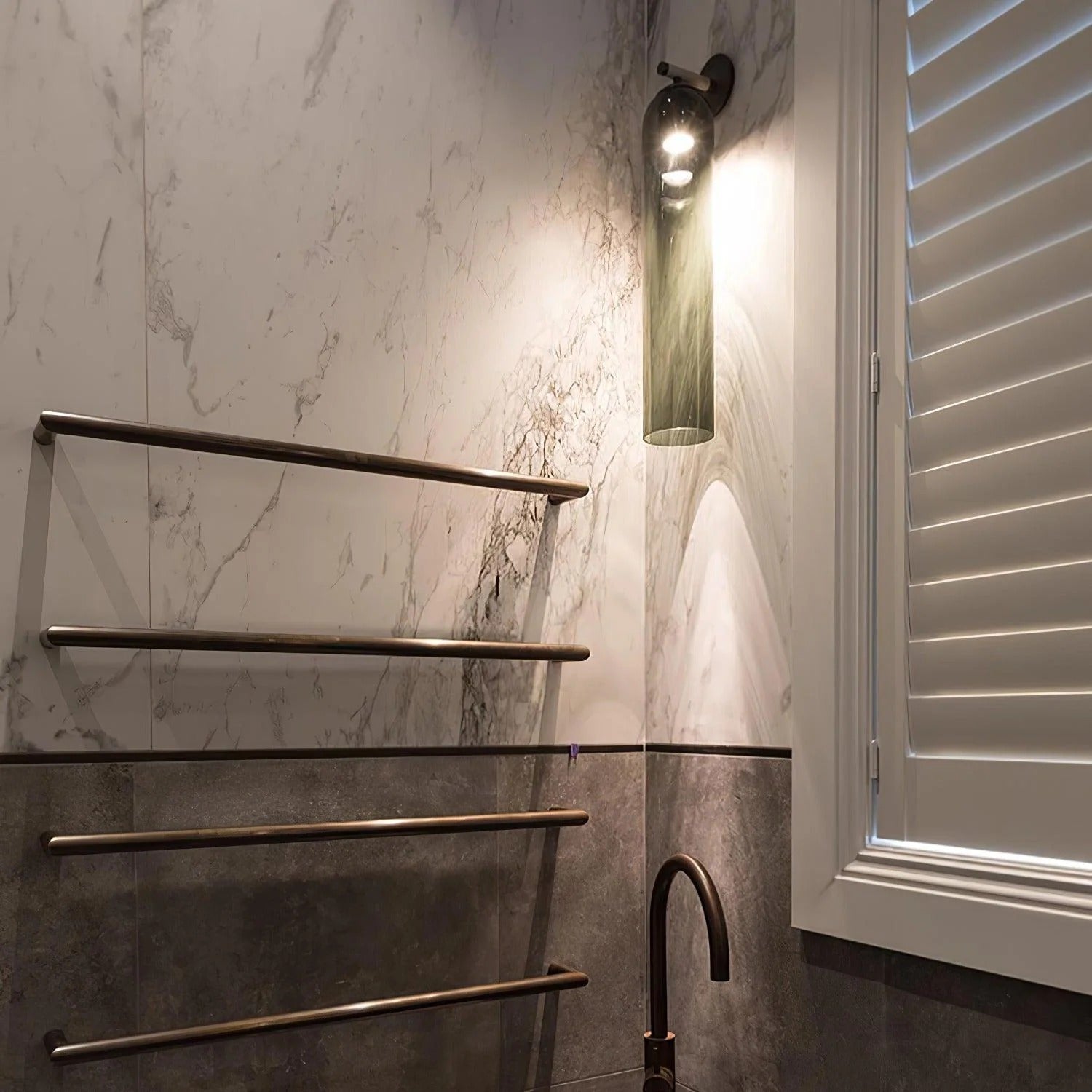 Vetra - Contemporary Cylinder Glass Wall Light LUMINORLIGHTING