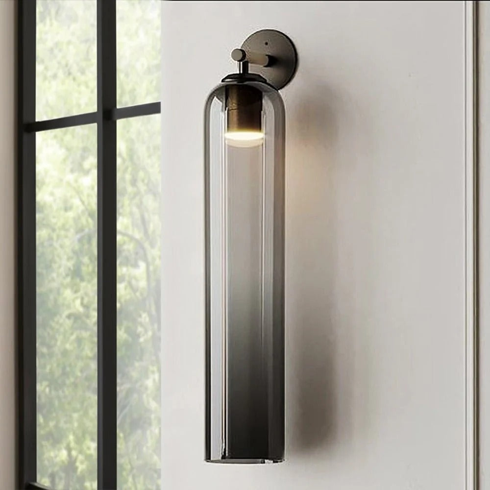 Vetra - Contemporary Cylinder Glass Wall Light LUMINORLIGHTING