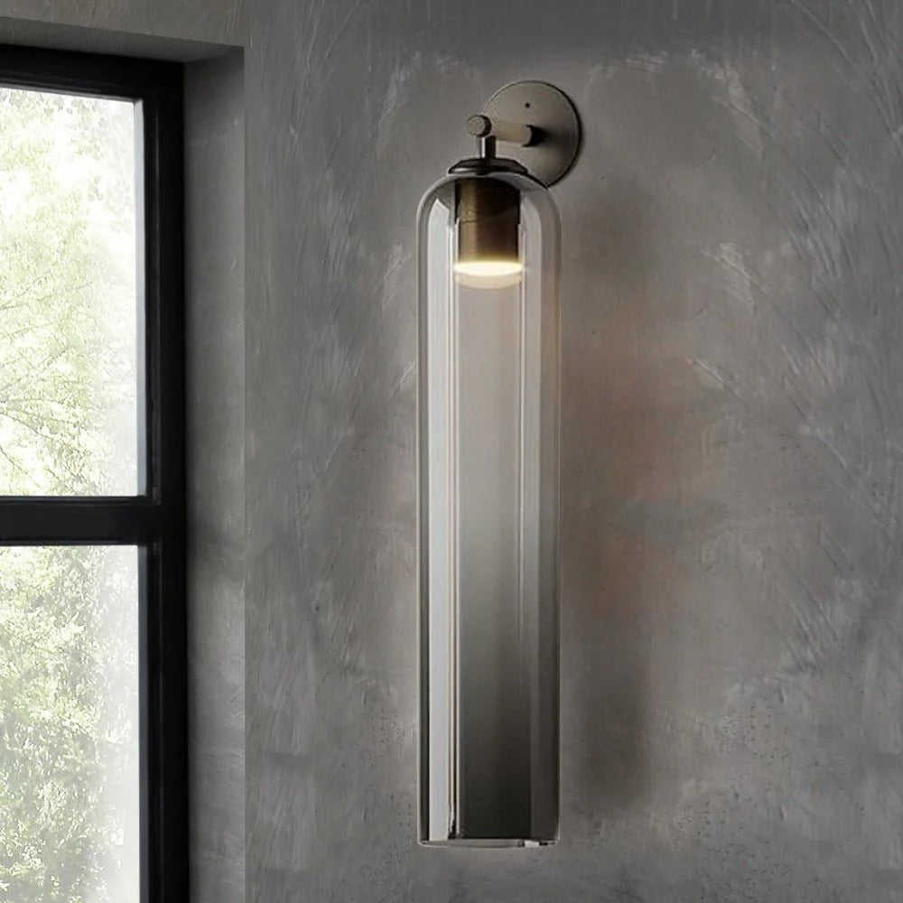 Vetra - Contemporary Cylinder Glass Wall Light LUMINORLIGHTING