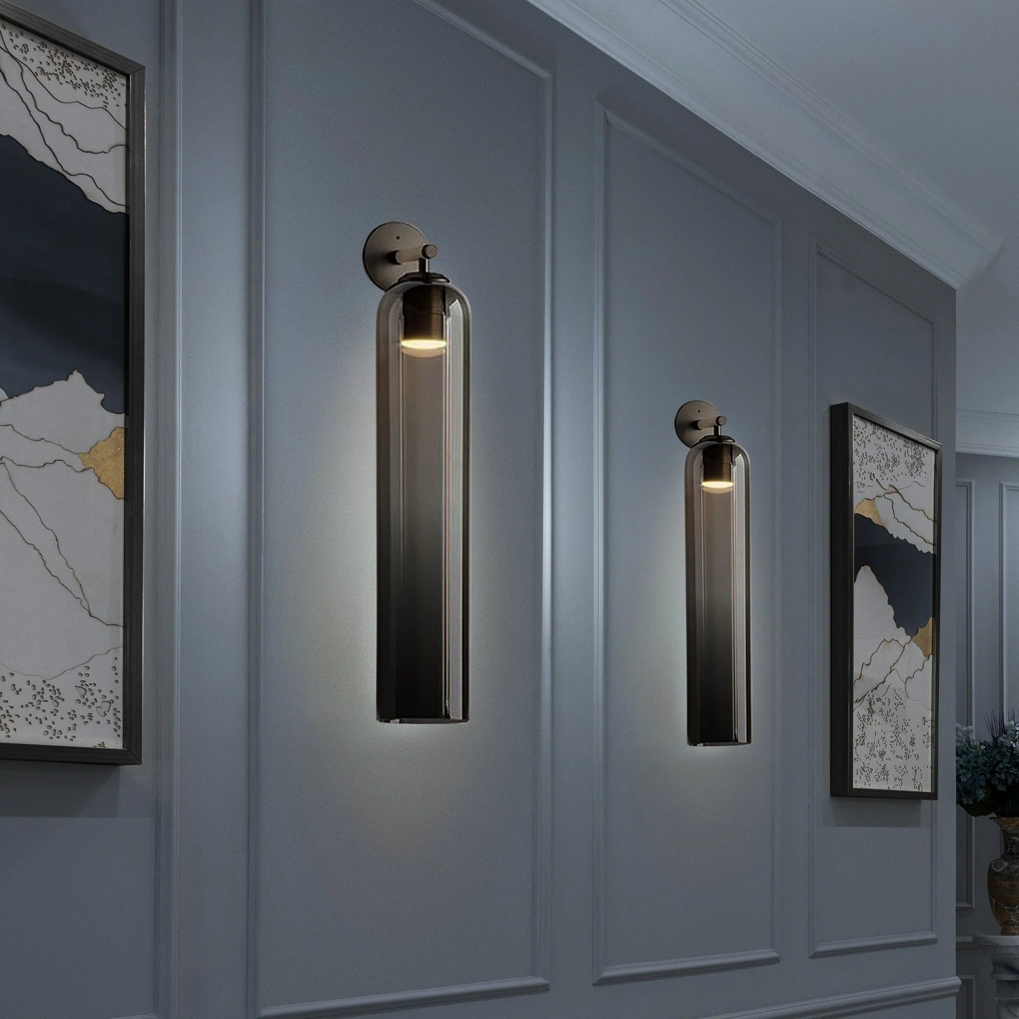 Vetra - Contemporary Cylinder Glass Wall Light LUMINORLIGHTING