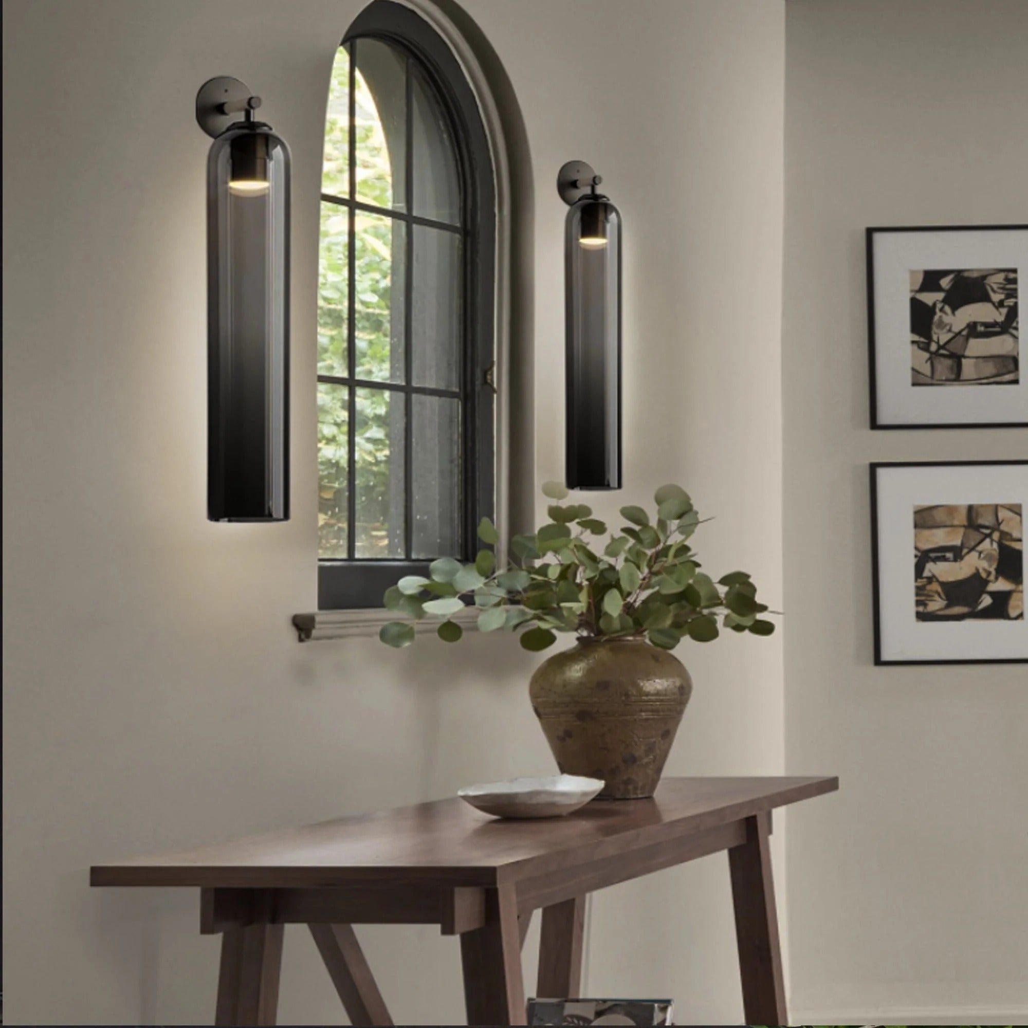 Vetra - Contemporary Cylinder Glass Wall Light LUMINORLIGHTING