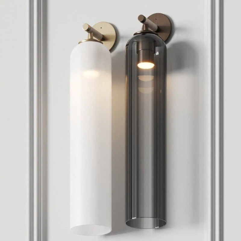 Vetra - Contemporary Cylinder Glass Wall Light LUMINORLIGHTING