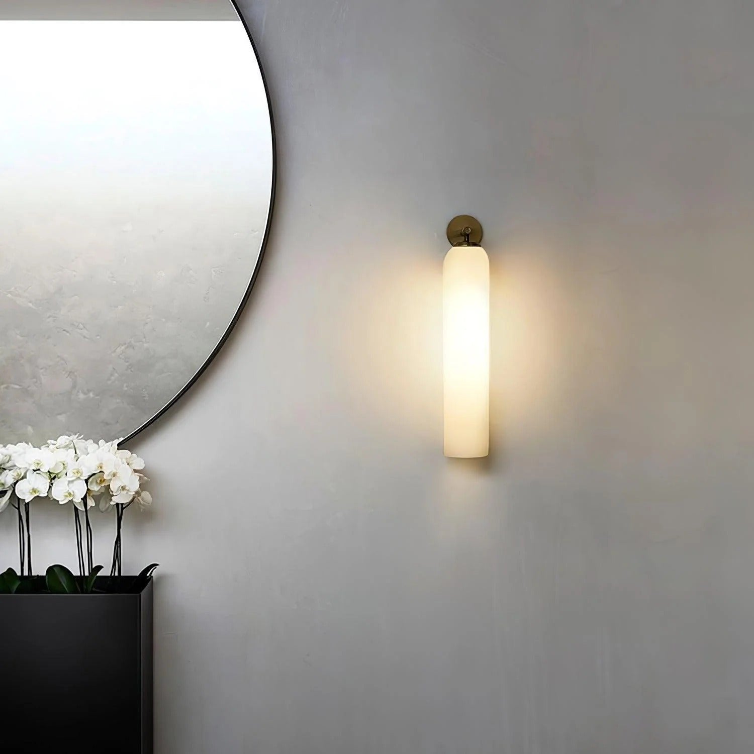 Vetra - Contemporary Cylinder Glass Wall Light LUMINORLIGHTING