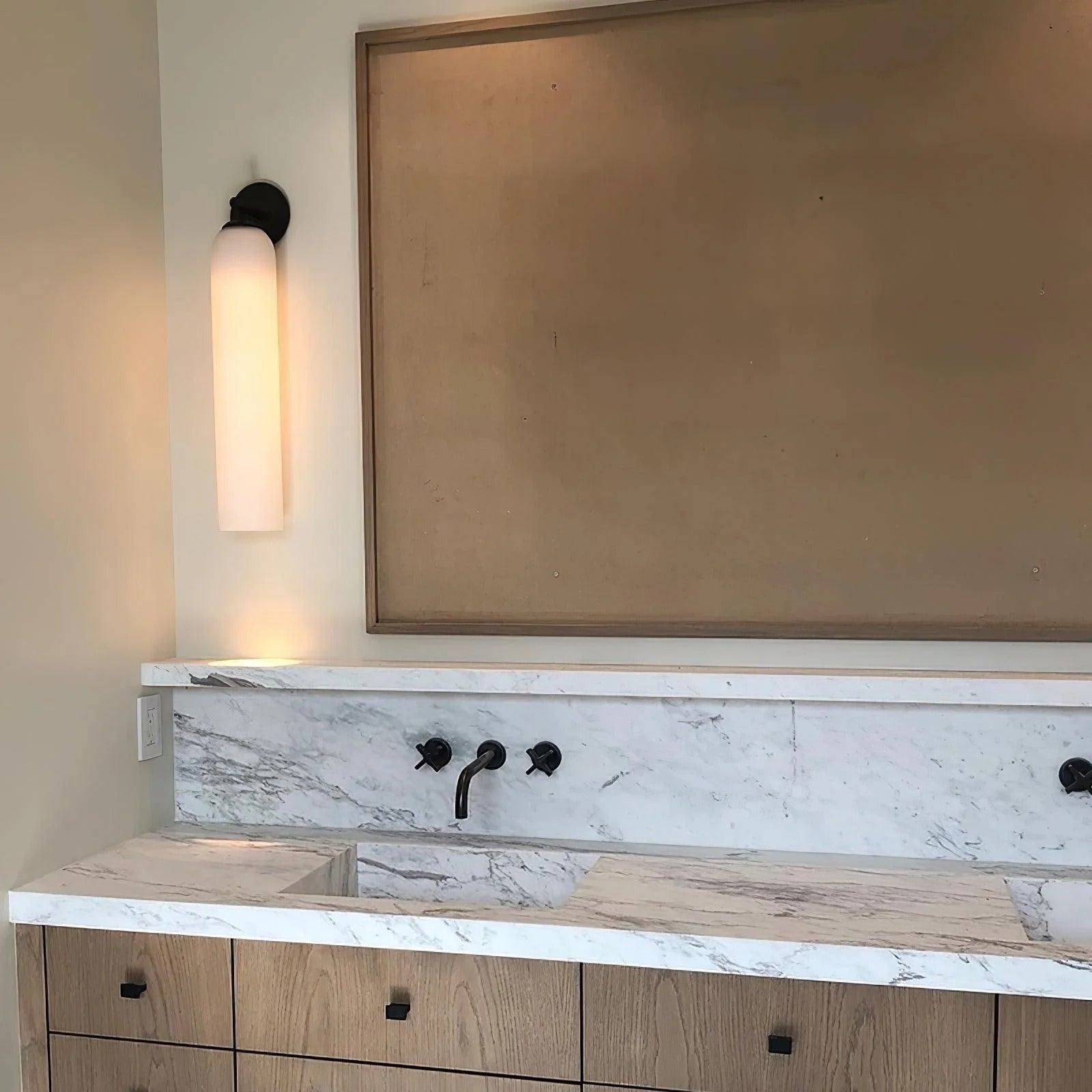 Vetra - Contemporary Cylinder Glass Wall Light LUMINORLIGHTING