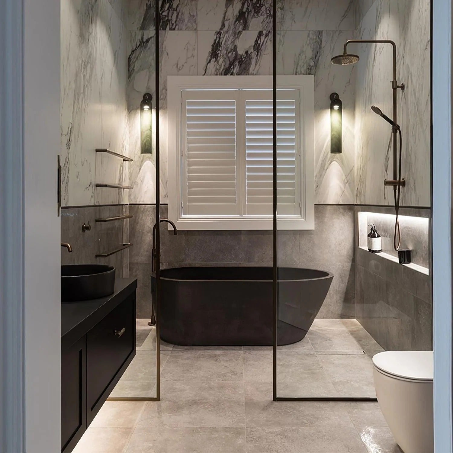 Vetra - Contemporary Cylinder Glass Wall Light LUMINORLIGHTING